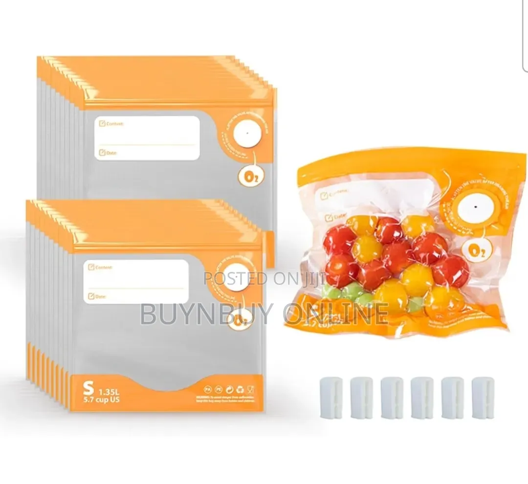 Bpa-Free Reusable Food Storage Vacuum Bags 10 Pieces