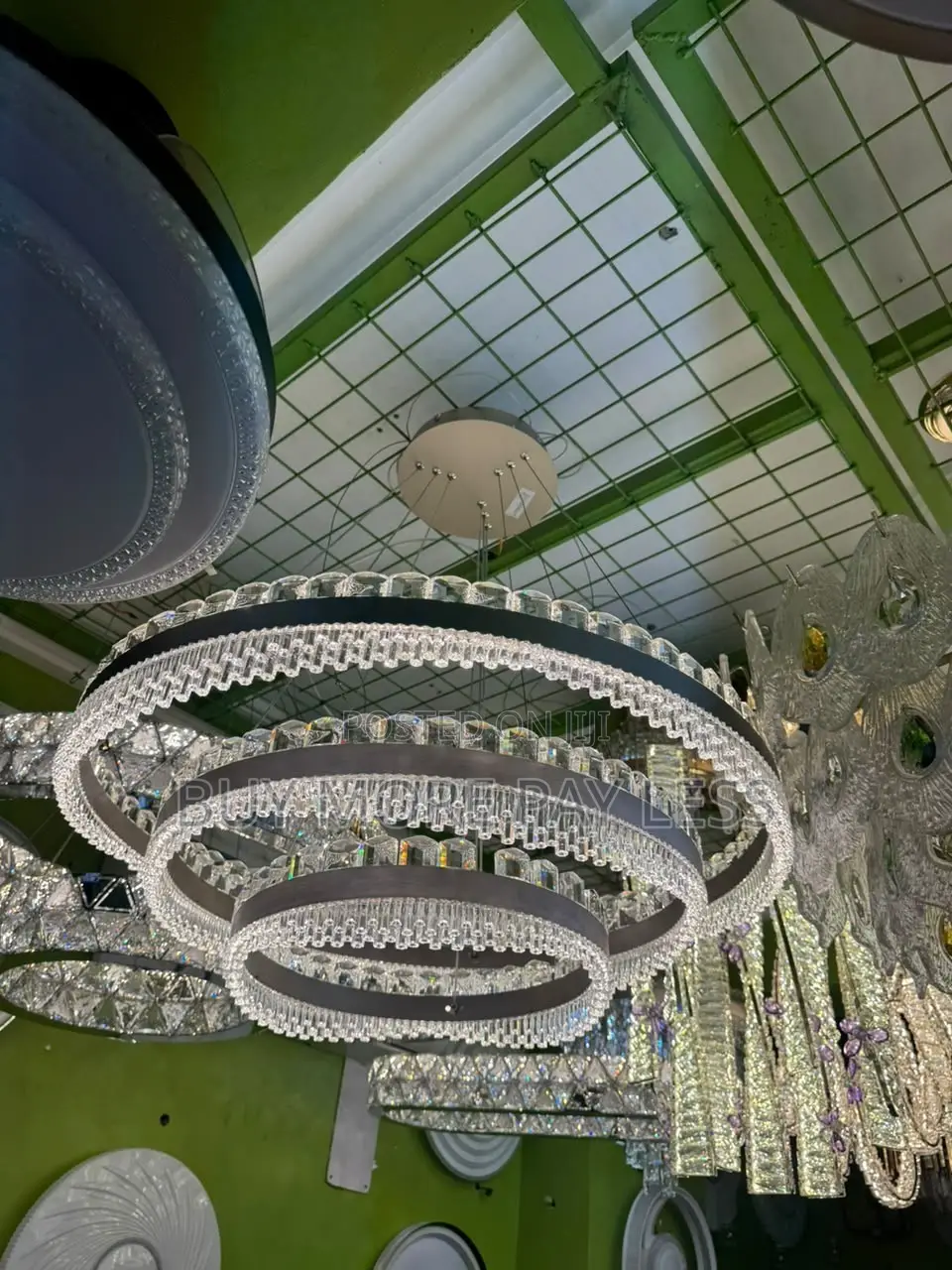 Modern Multi-Ring Led Crystal Chandelier