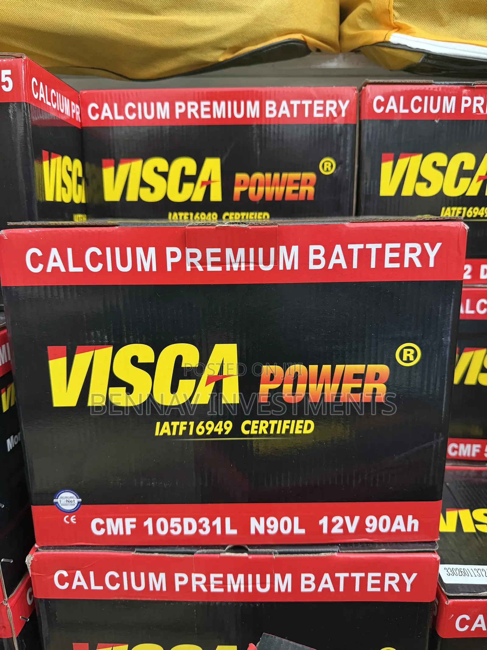 Visca Power 17 Plates Battery 12v 90ah