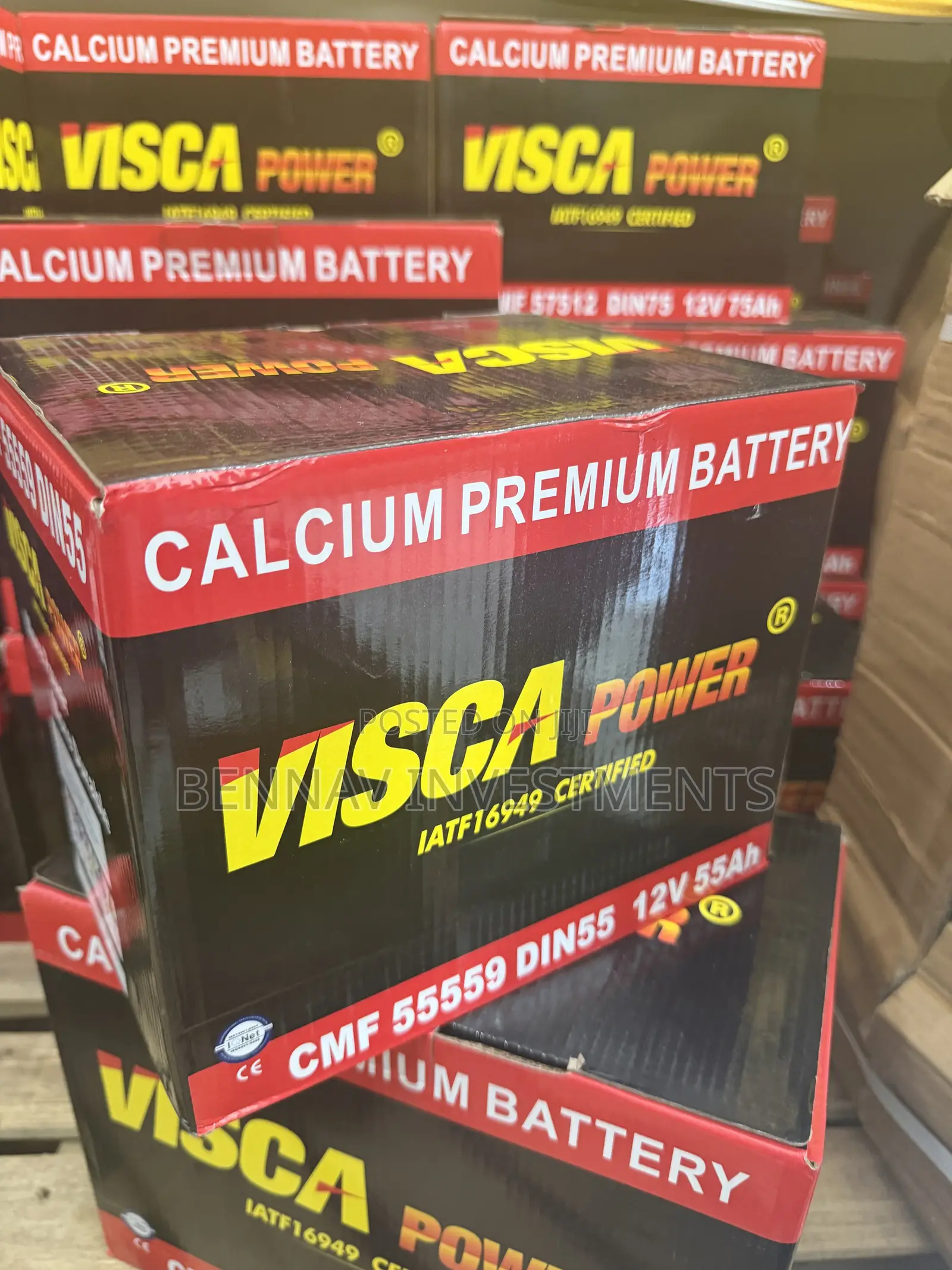 Visca Power 13 Plates Battery 12v 55ah