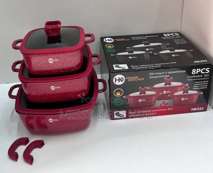 HK 8pcs Die-Cast Aluminum Cookware Set