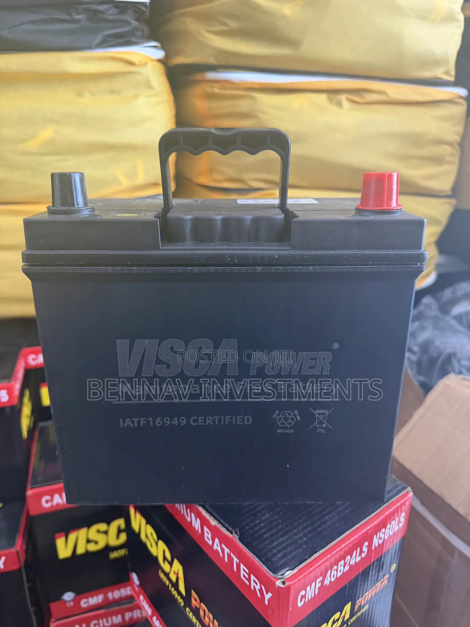 11 Plates 12Volts 45Ah Visca Battery Big Pole/Terminal