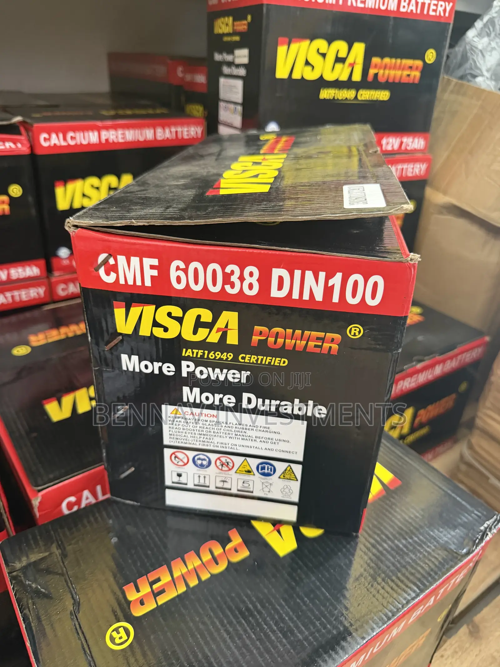 19 Plates 12Volts 100Ah Visca Battery