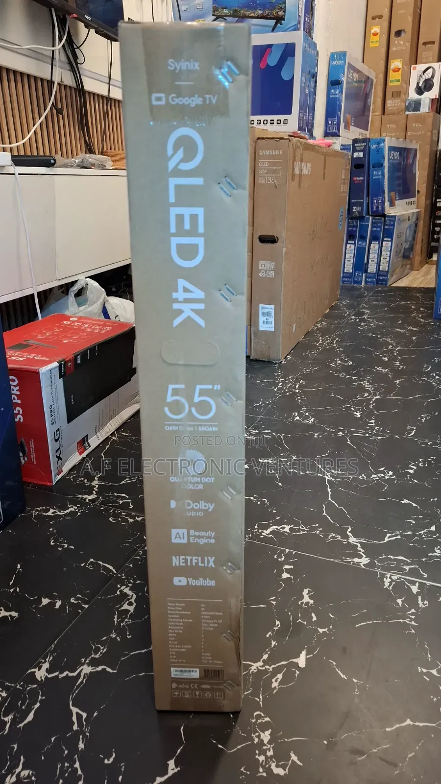 Syinix 55-Inch QLED Google Android Smart TV