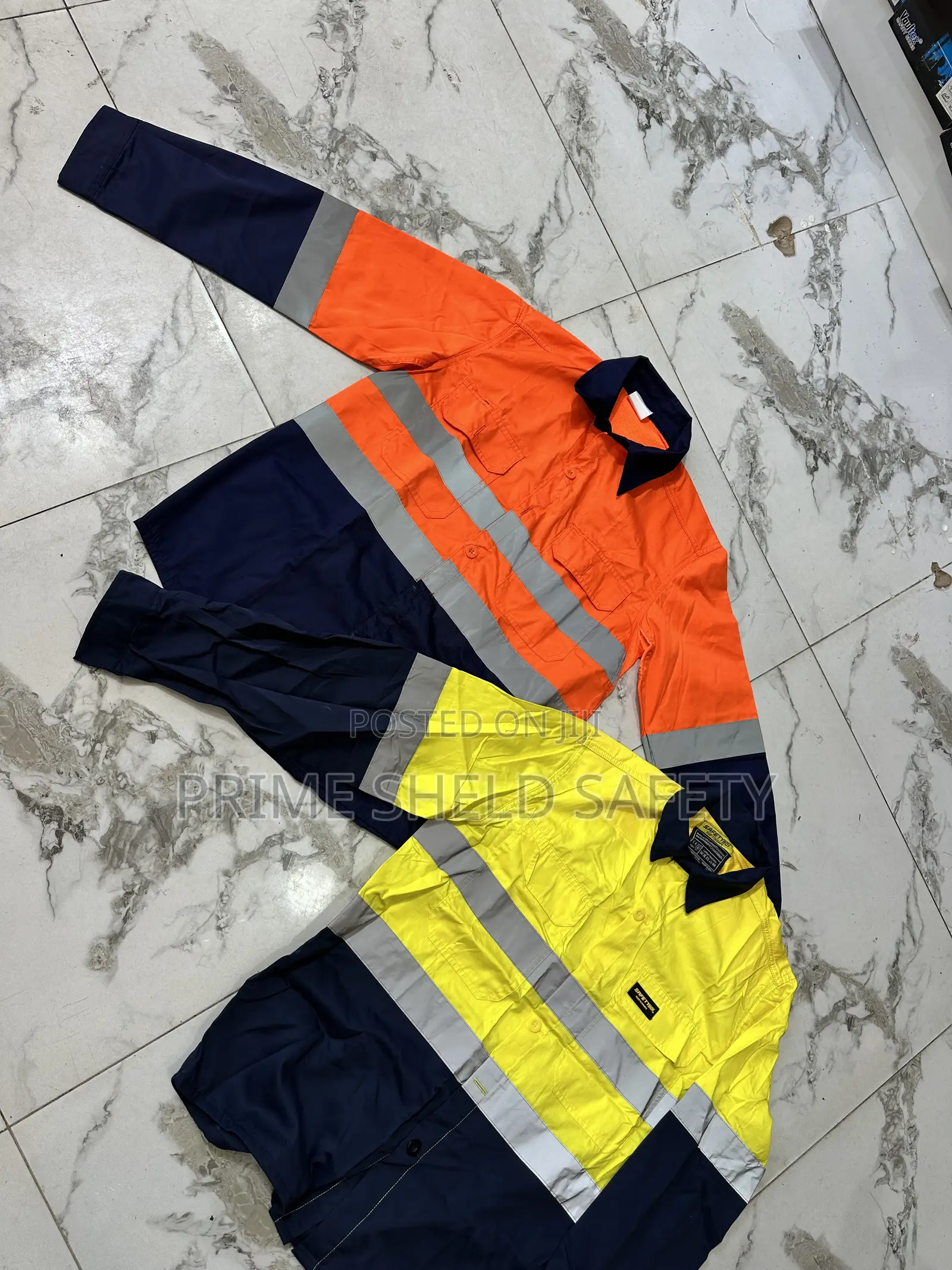 Mining Shirt Orange & Navy Blue