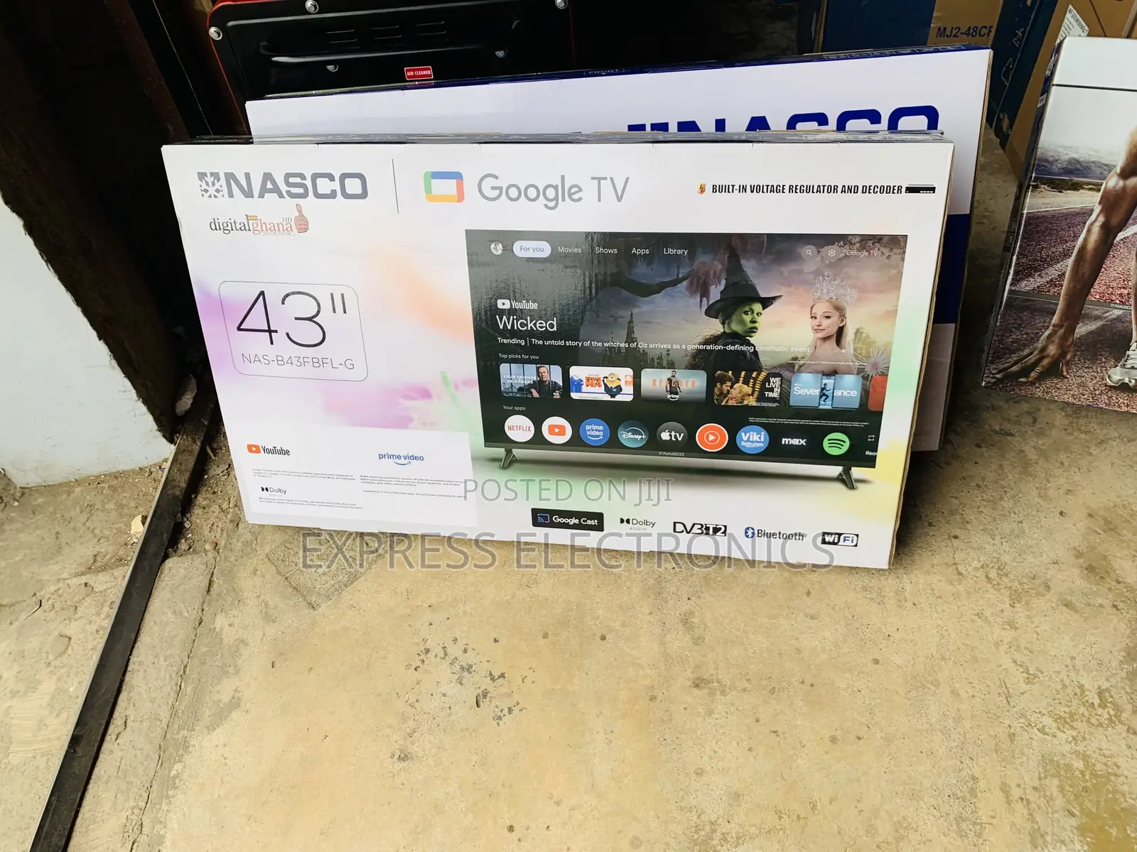 Limit Stock the Nasco 43" Full HD Smart LED TV (NAS-J43FBFL- Android
