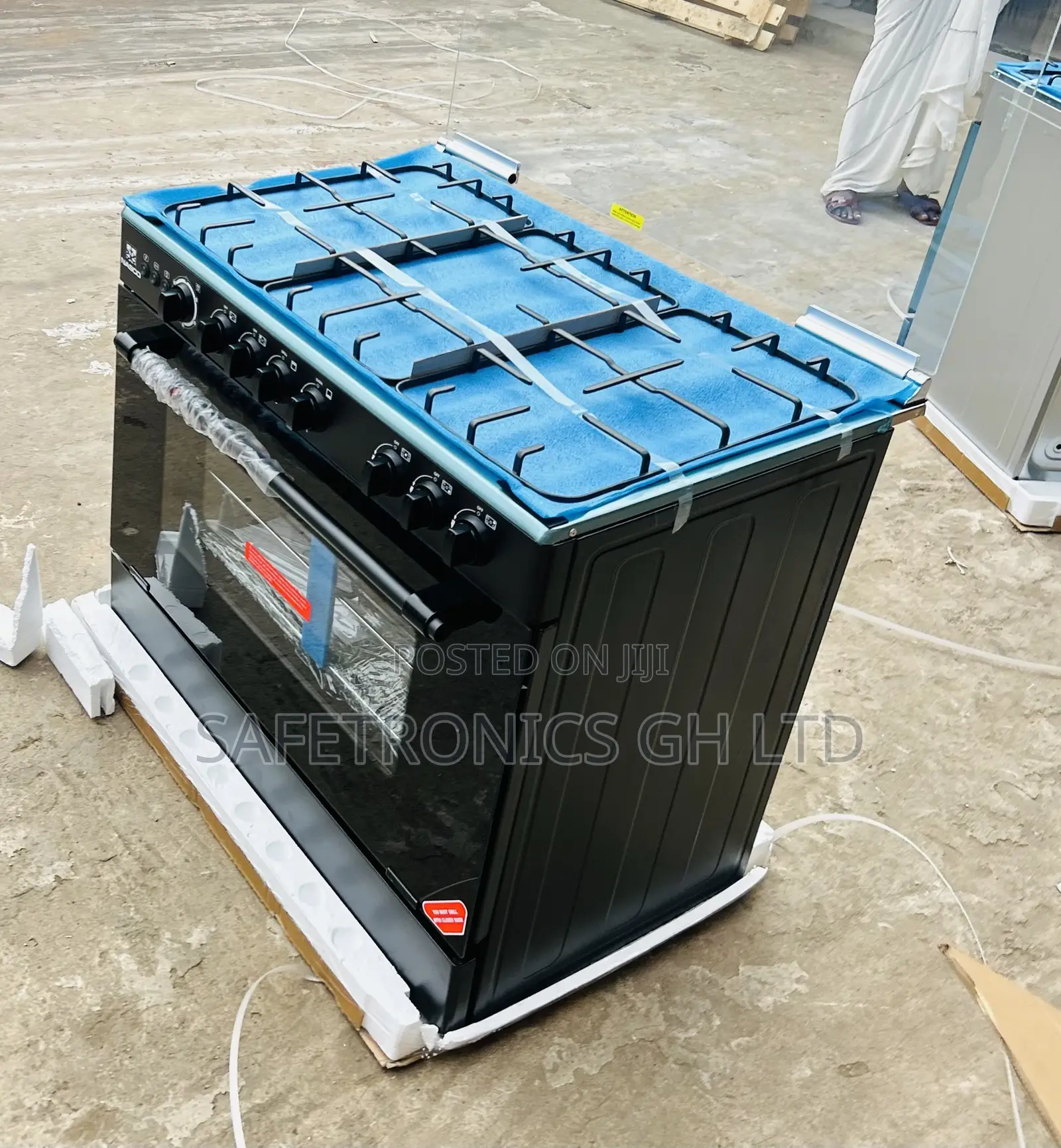 Newly Stock Nasco 5-Burner Black Gas Cooker (NASGC-LME90B)