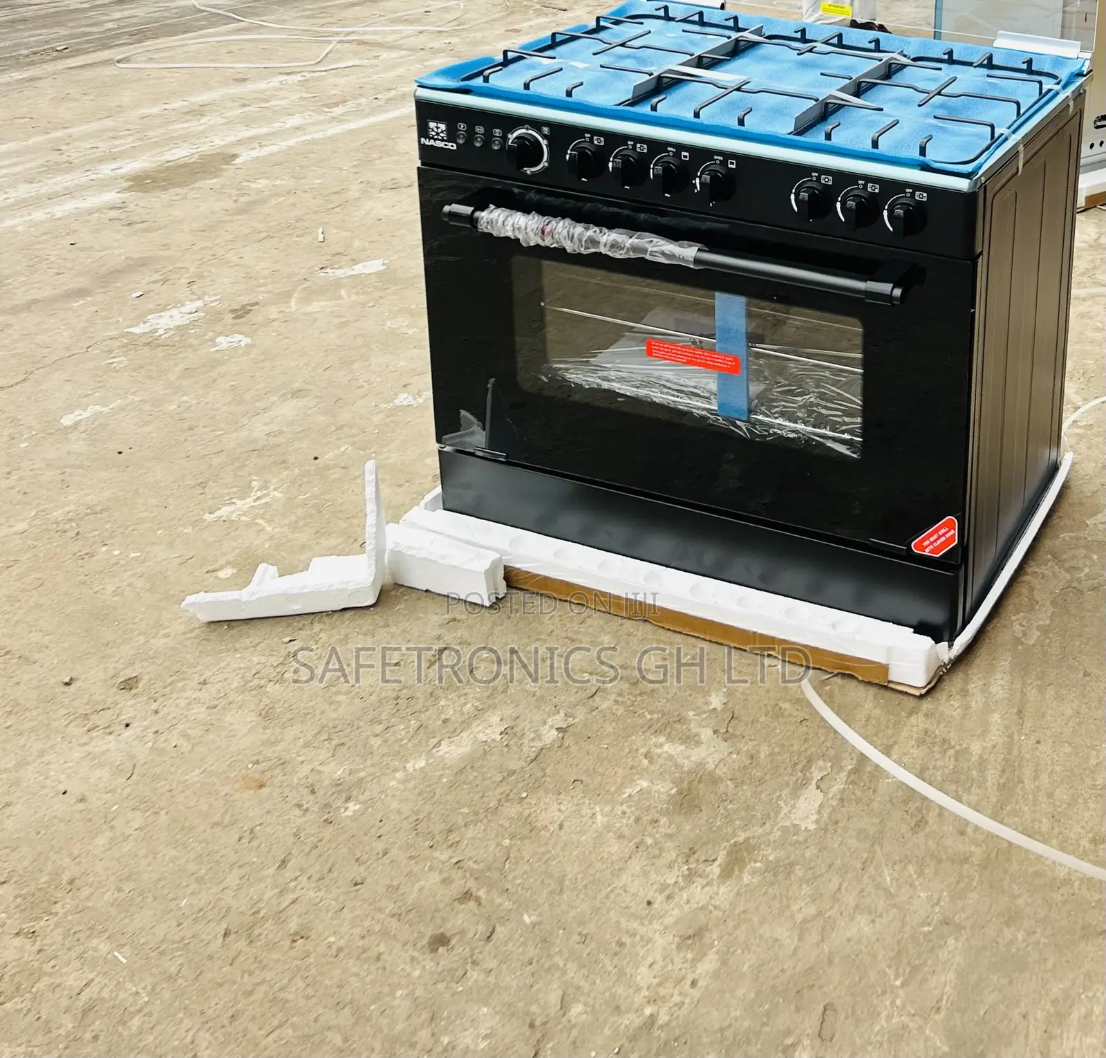 Experience New 5 Gas Cooker 60x90 Black Nasco