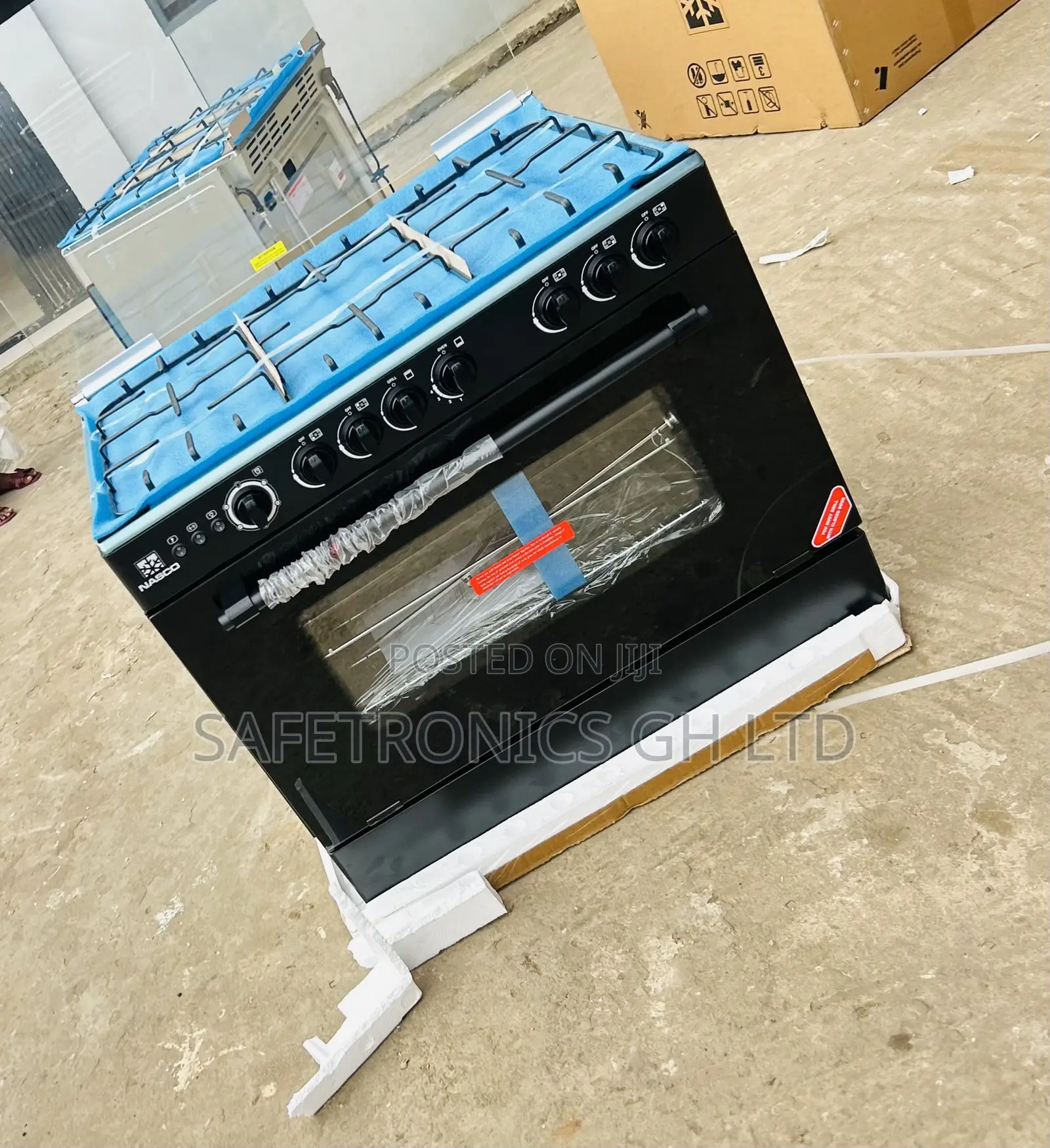 Grab Original Nasco 60x90 Black 5 Gas Cooker