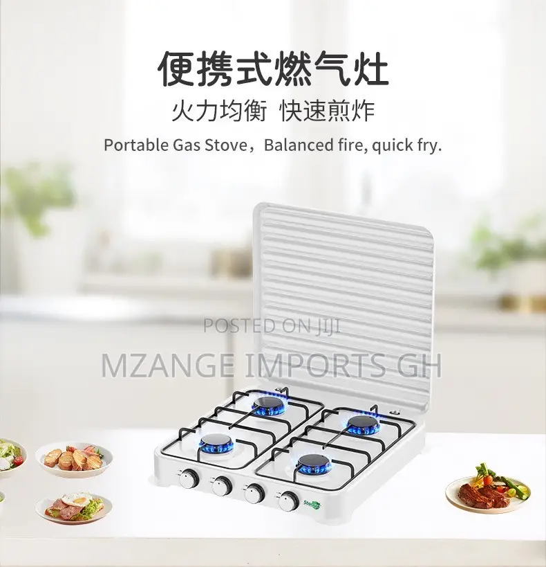 STARLUX 4 Burner Table Top Gas Cooker White Colour