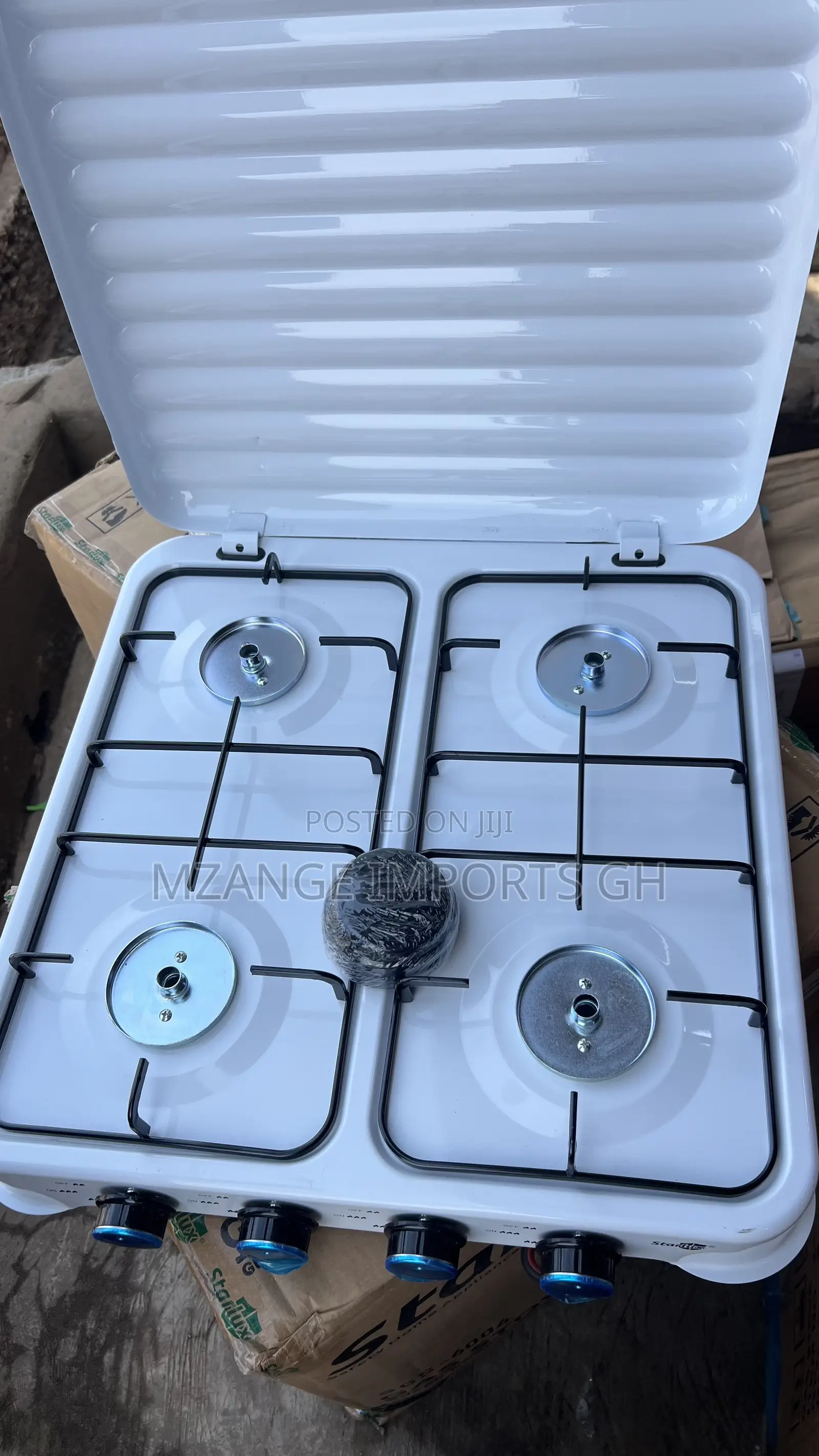 STARLUX 4 Burner Table Top Gas Cooker White Colour