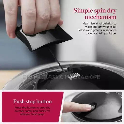 Tower 5lit Stainless Steel Salad Spinner