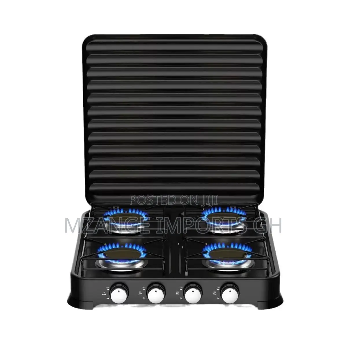 STARLUX High Quality 4 Burner Table Top Gas Stove Black Colour