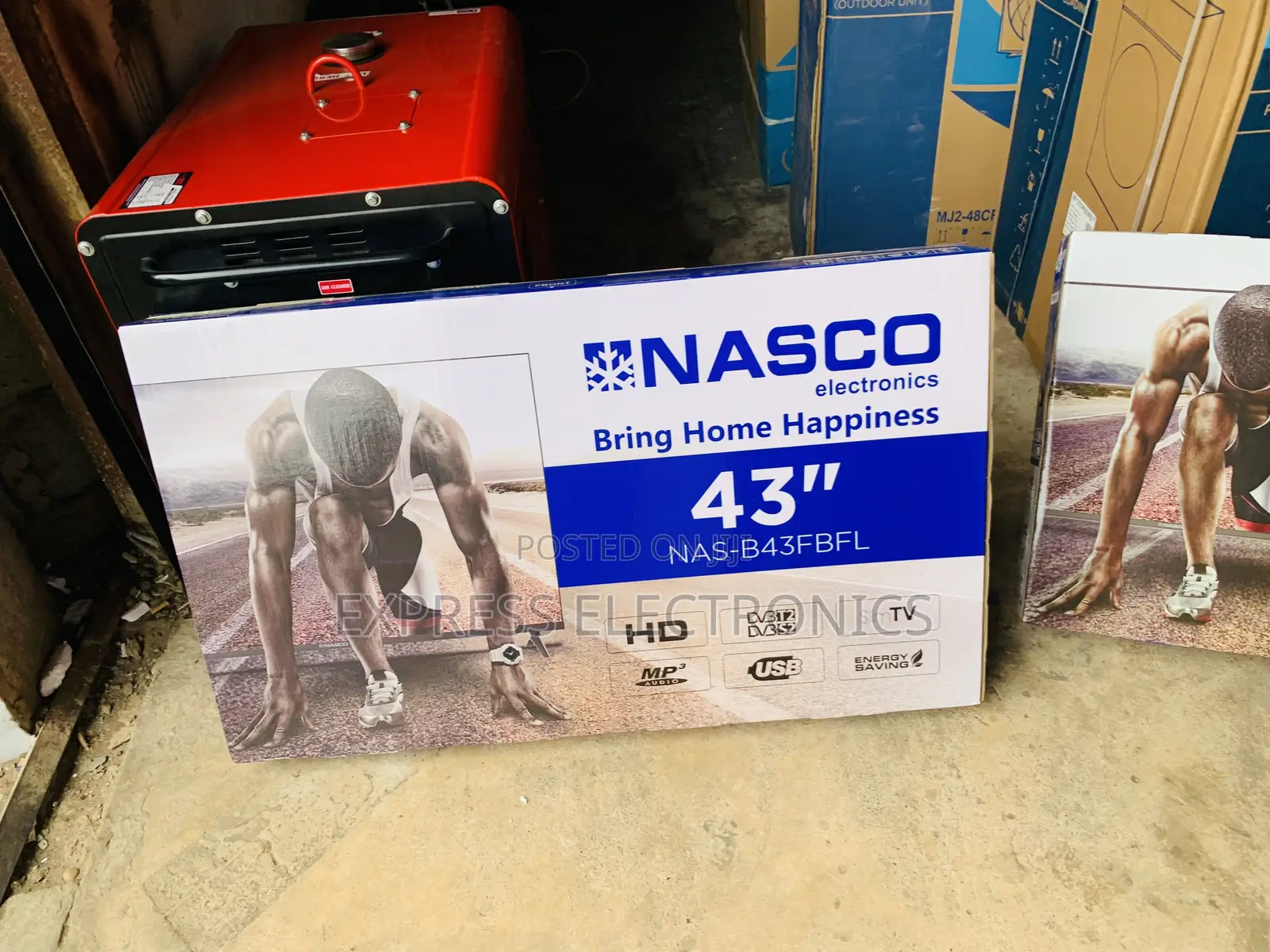 Limited Stock Nasco 43" Digital Satellite LED TV - NAS-J43FB