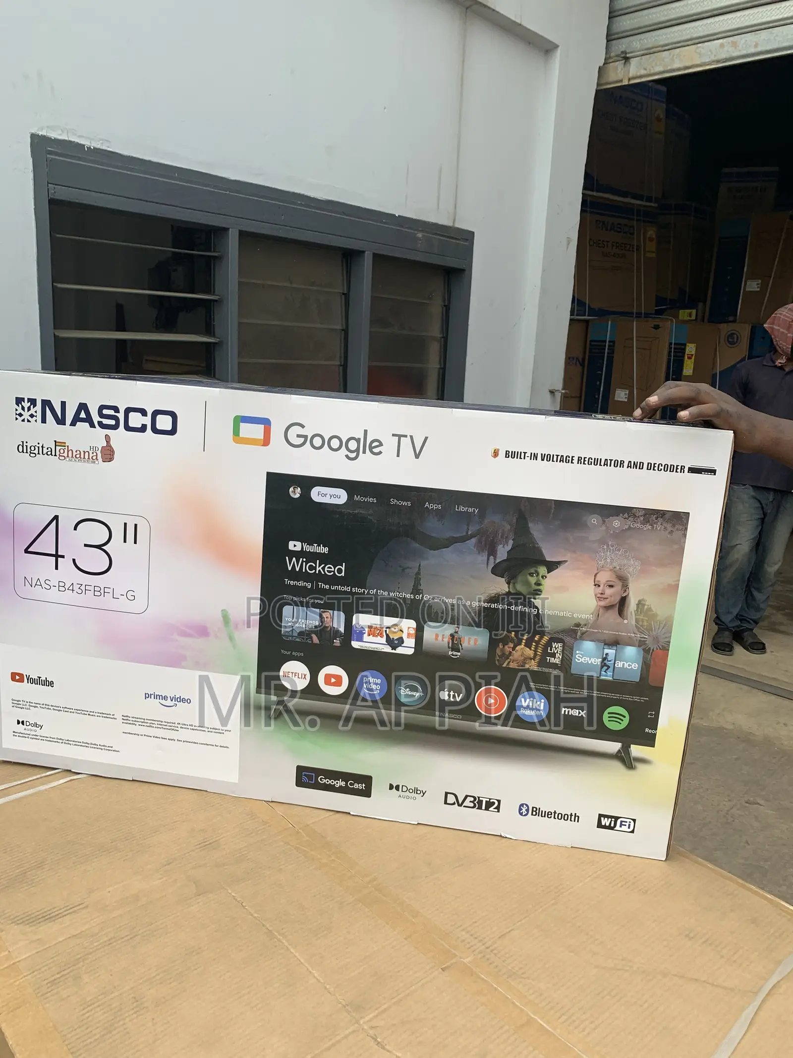 Get Affordable Nasco 43” FHD Satellite Television(Black)