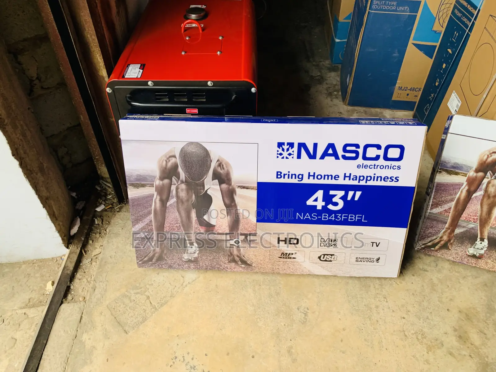 High Quality Slim Nasco 43" Digital Satellite LED TV - NAS-J43FB