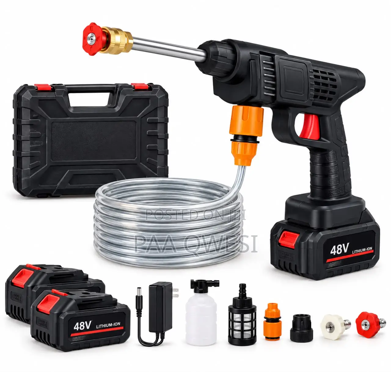 Cordless 48V Pressure Washer With 2 Batteries