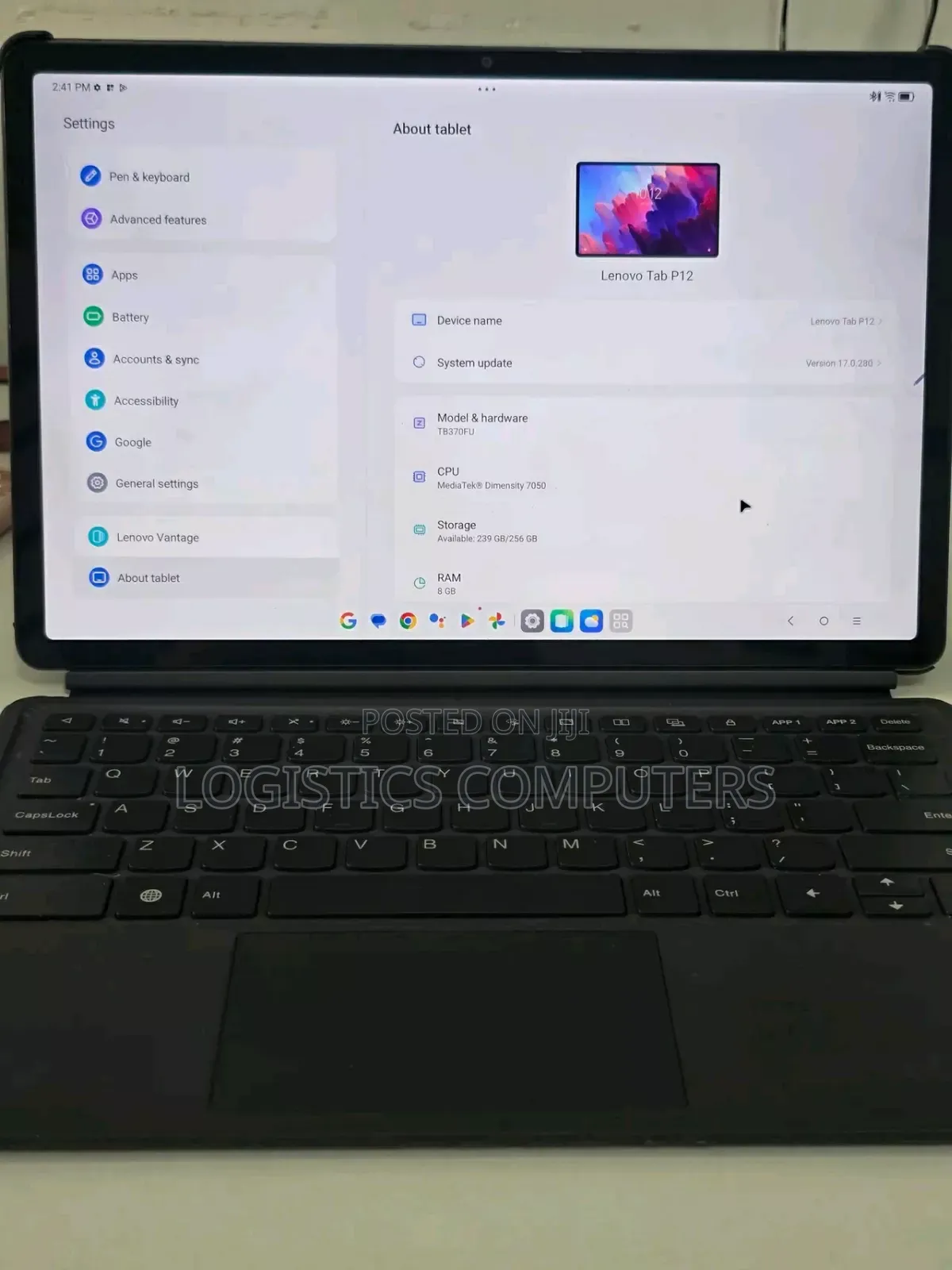 Lenovo Tab P12 256 GB Black