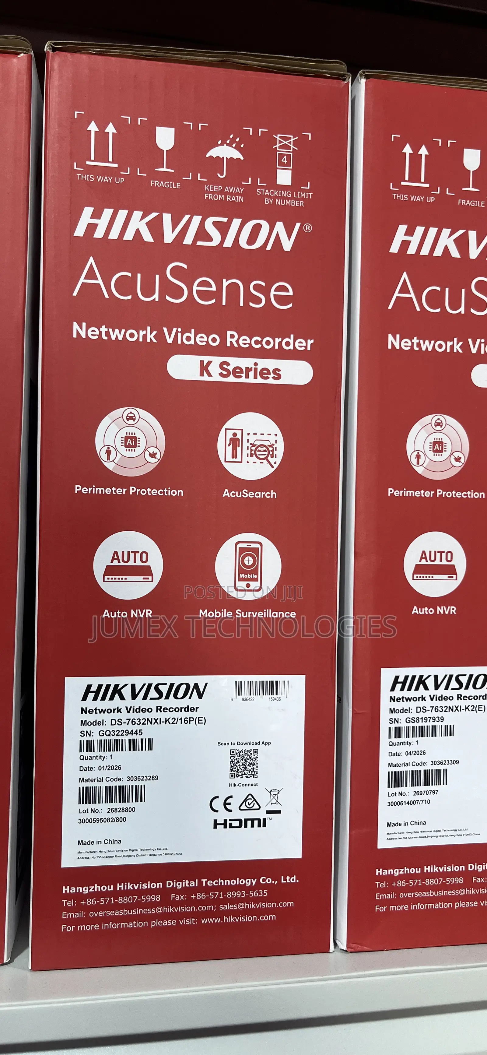 Hikvision 32ch Poe NVR Ds-7632nxi-/16p Acusense Recorder