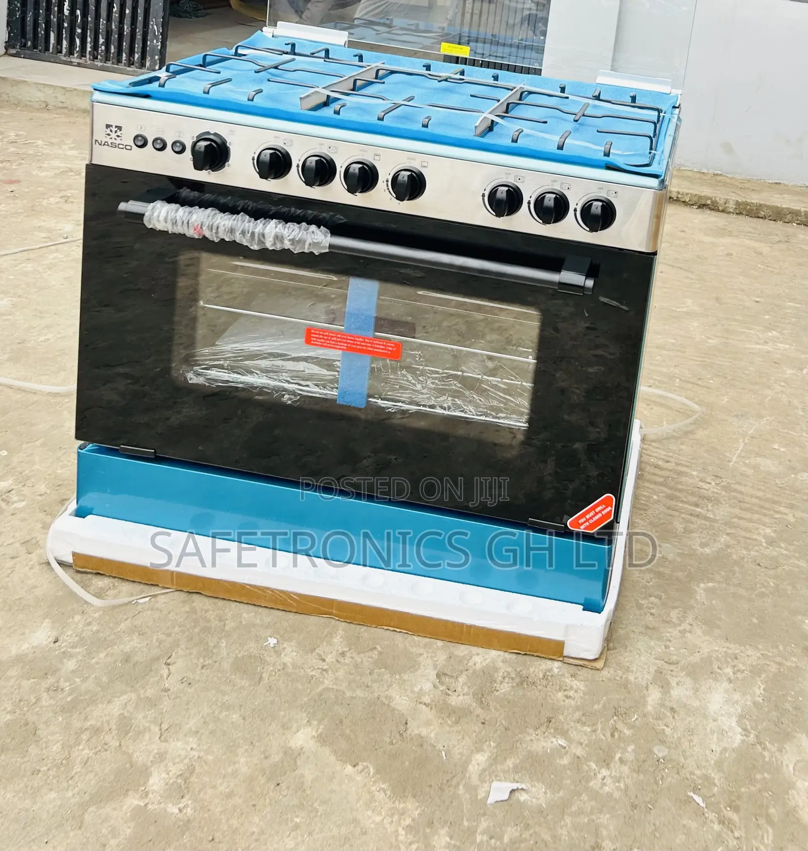 Super Lovely 60x90 5 Gas Nasco Grey Oven Cooker