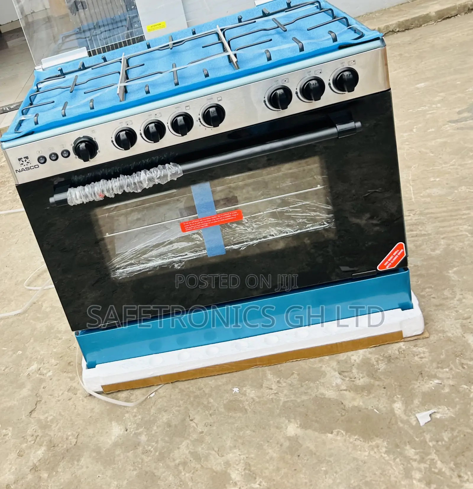 Extremely Powerful Nasco 60x90 5 Gas Oven Grey Cooker