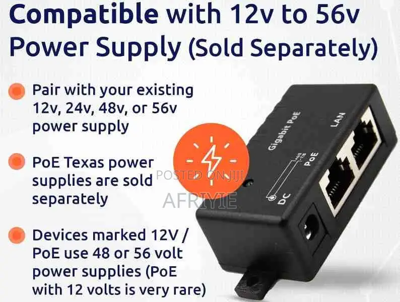 Gigabit Passive PoE Injector Power Over Ethernet