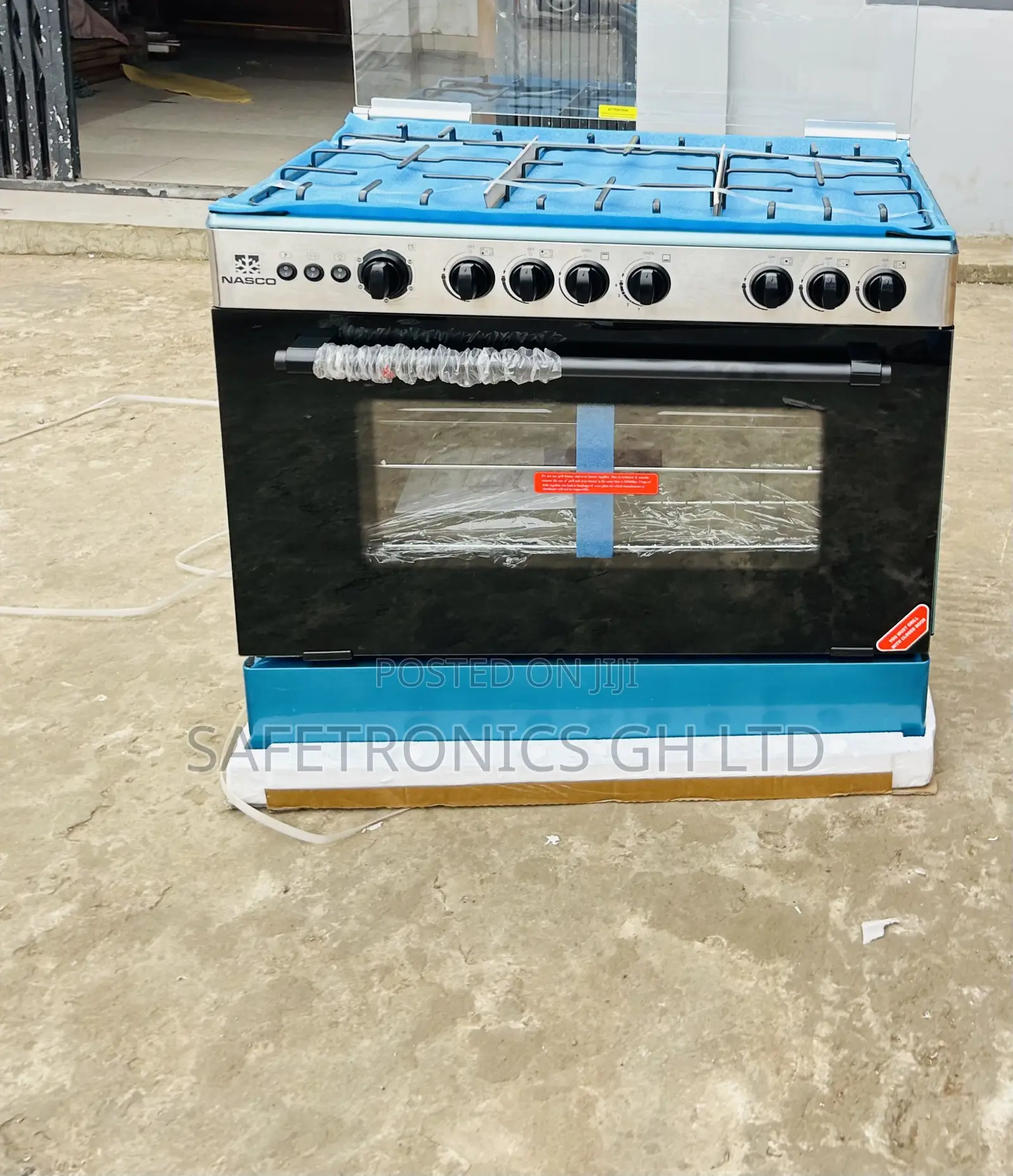 Essential Modern 60x90 Oven Nasco 5 Gas Cooker Grey