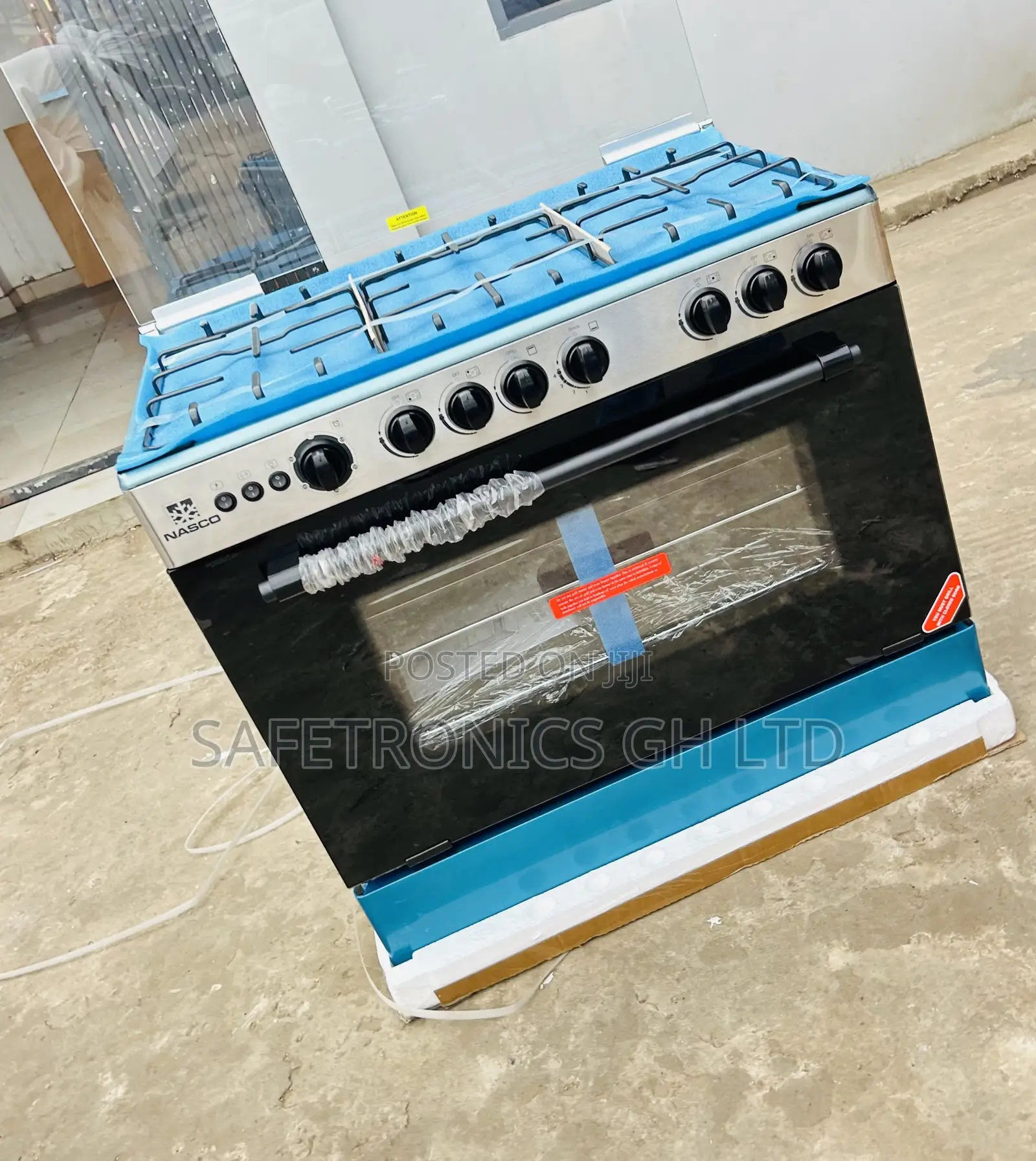 Essential Modern 60x90 Oven Nasco 5 Gas Cooker Grey