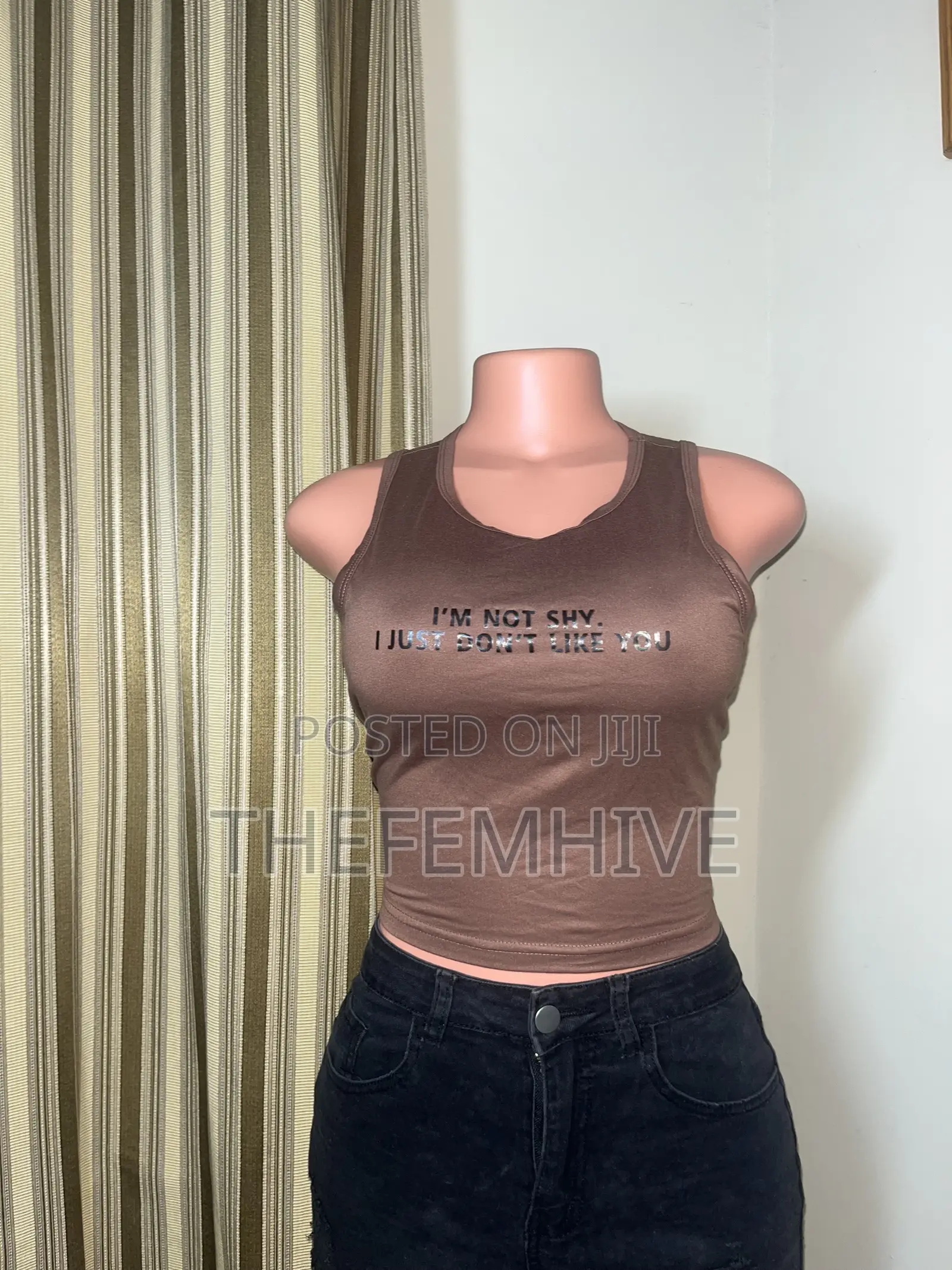 Brown Shein Crop Top