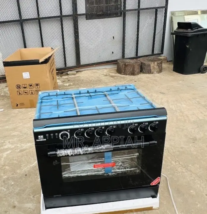 Premium Classic Nasco 5 Gas Cooker With Grill(Black)