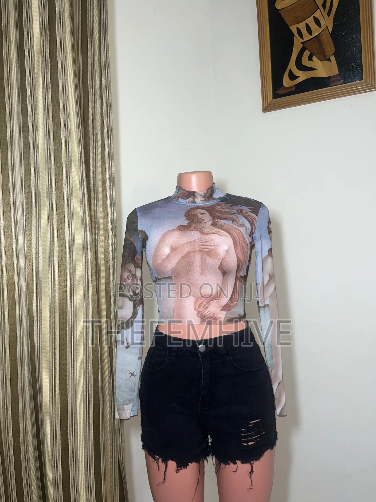 Long Sleeve Mesh Top