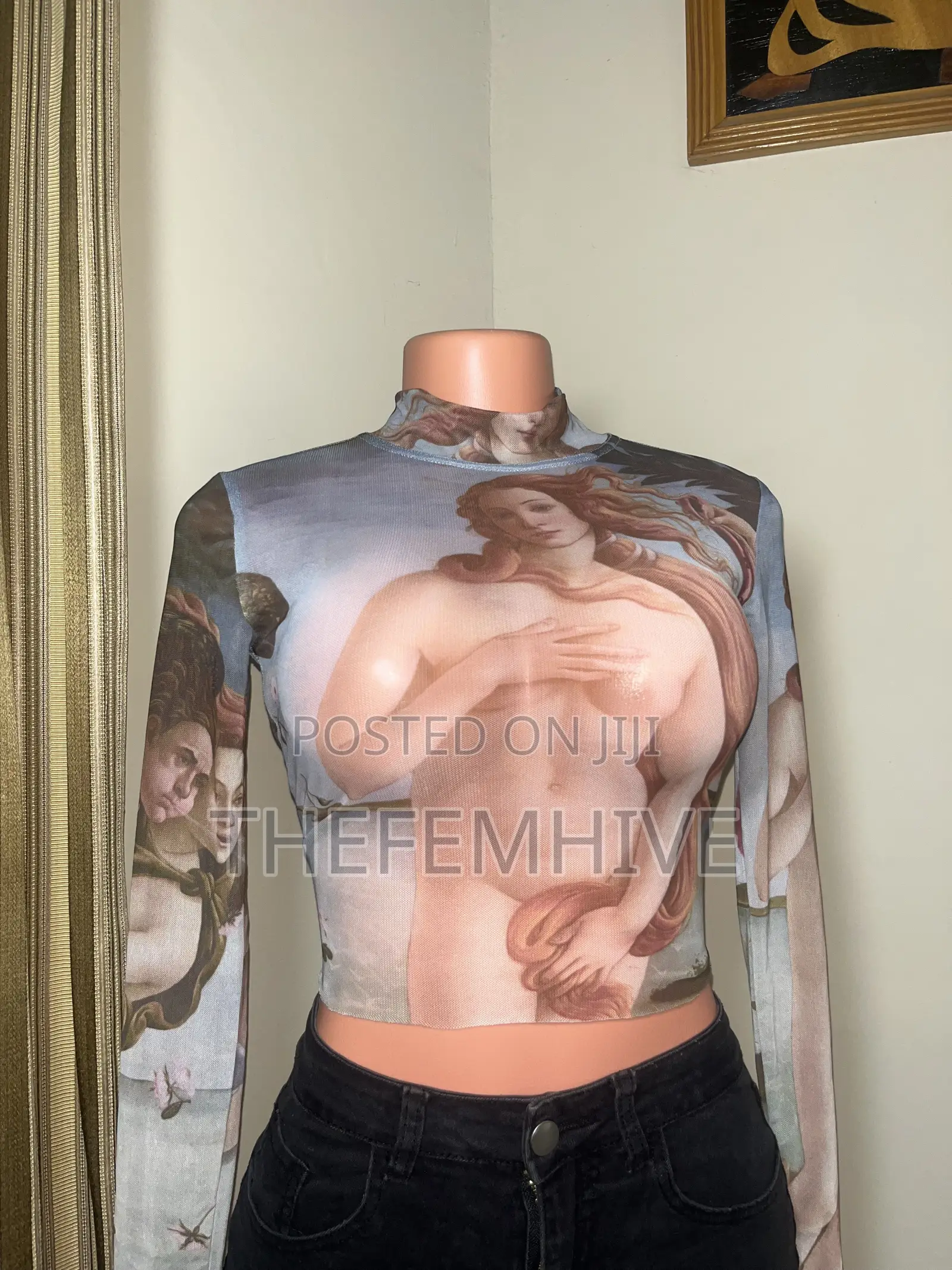 Long Sleeve Mesh Top