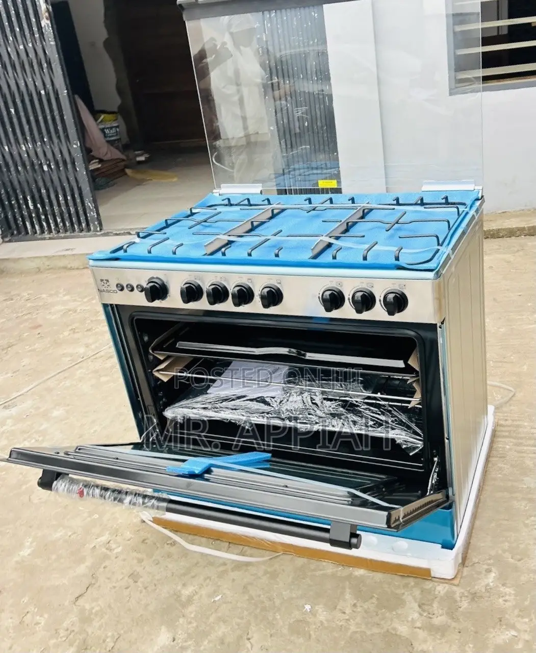 Super Affordable Nasco 5 Gas Burner With Grill(Gray)