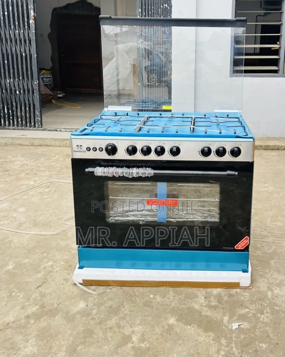 Adorable Nasco Gas Oven 5 Burner With Grill(Gray)