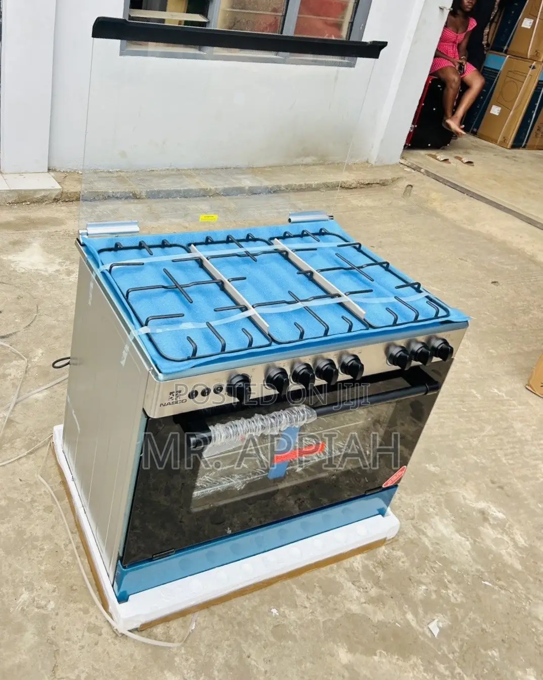 Adorable Nasco Gas Oven 5 Burner With Grill(Gray)