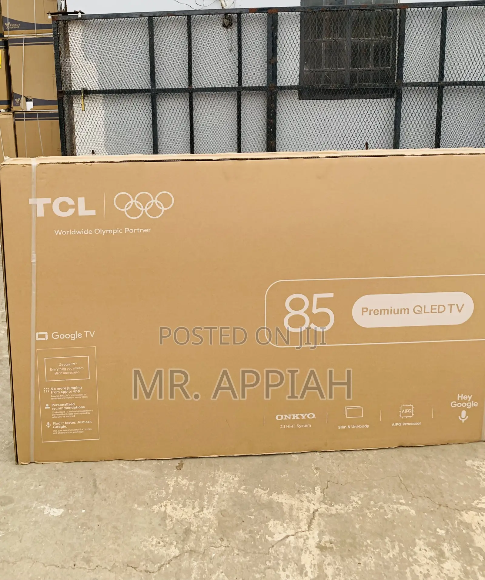Super Classic TCL 85p7L 85” Qled Smart Google TV(Black) 