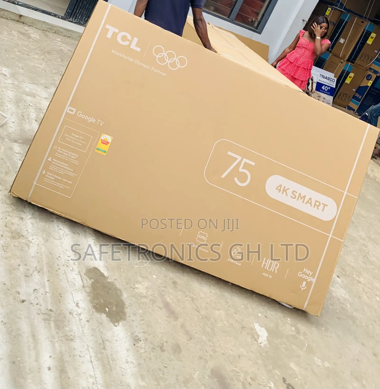 Newly in Bulky Smart LED TCL Uhd 75 Inch P635 TV