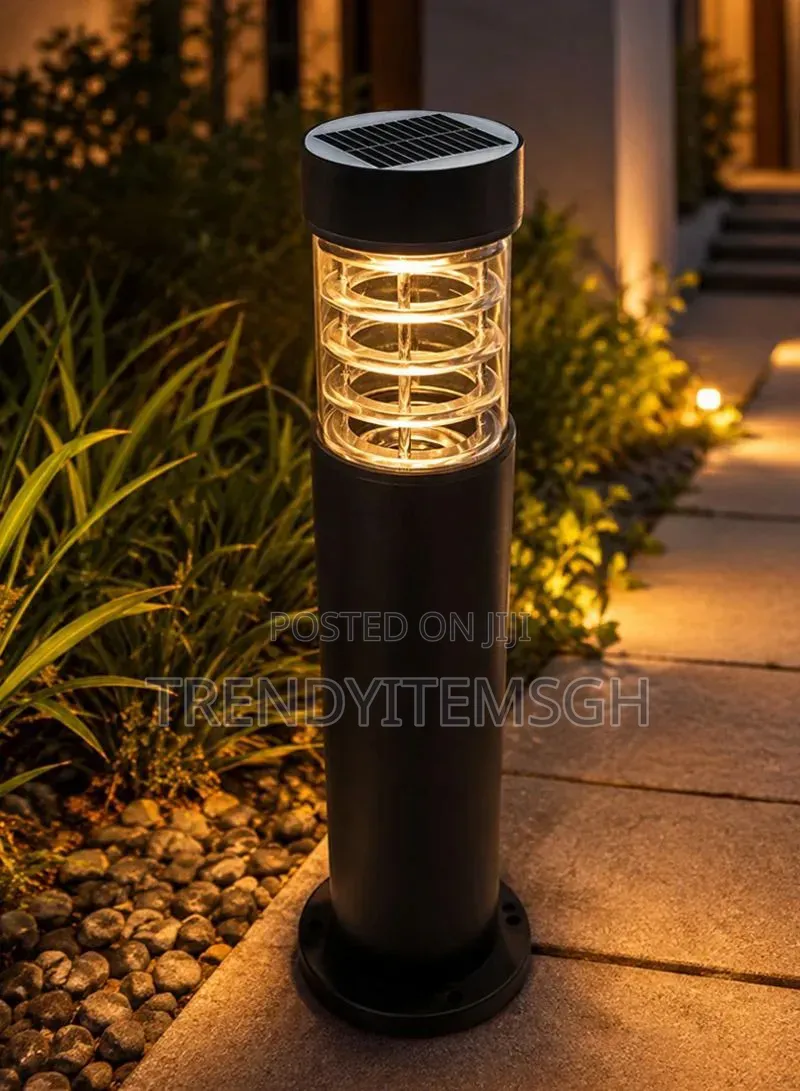 1200mAh Battery Solar Bollard Light LED Pathway Post Lamp