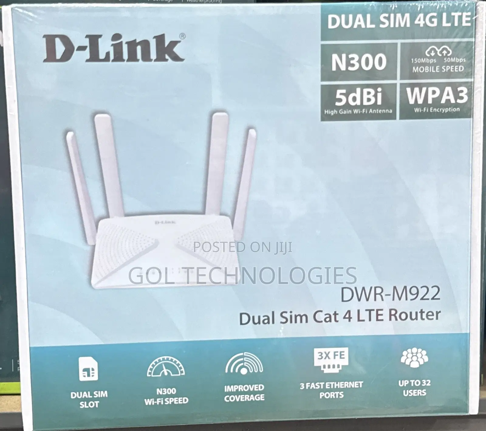 D-Link DWR-M922 Dual Sim Cat 4 Lte Router
