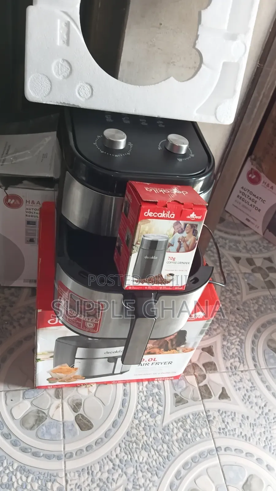 Great Deal Air Fryer 9.0L Decakila Plus Free Coffee Grinder