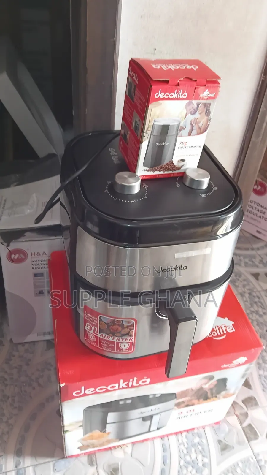 Great Deal Air Fryer 9.0L Decakila Plus Free Coffee Grinder