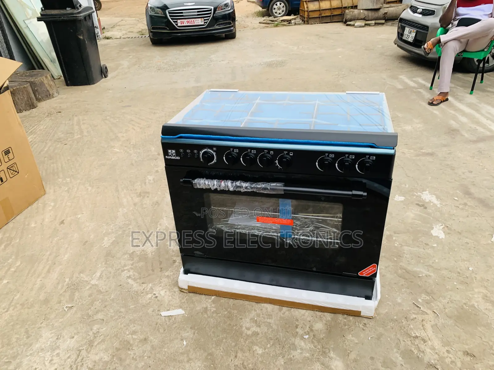 Long Lasting Nasco 90×60 5 Burner Gas Cooker W/ | Black [NASGC-LME90B]