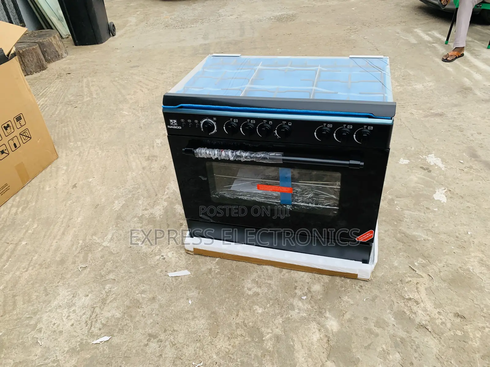 Long Lasting Nasco 90×60 5 Burner Gas Cooker W/ | Black [NASGC-LME90B]