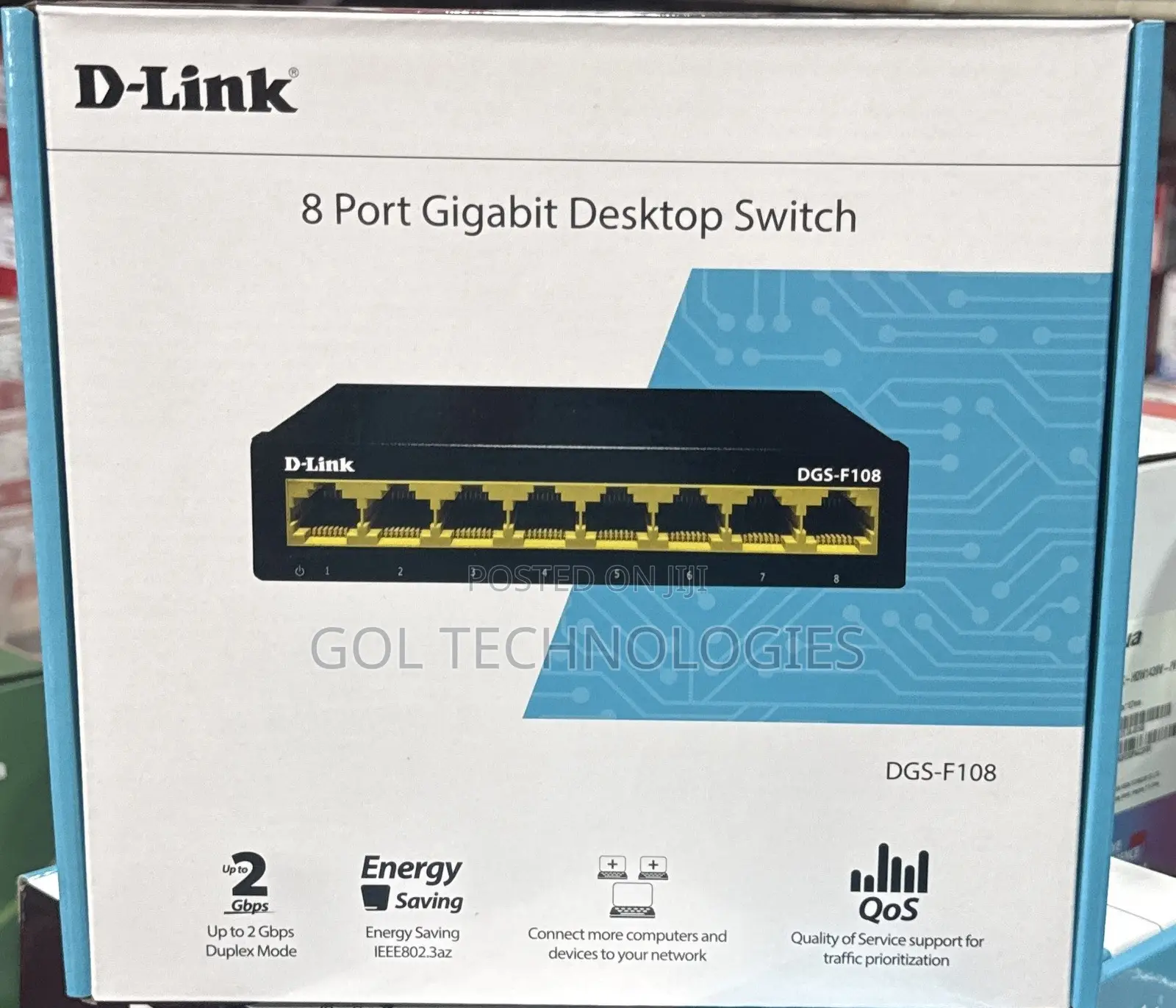 D-Link 8 Port Gigabit Desktop Switch DGS-F108