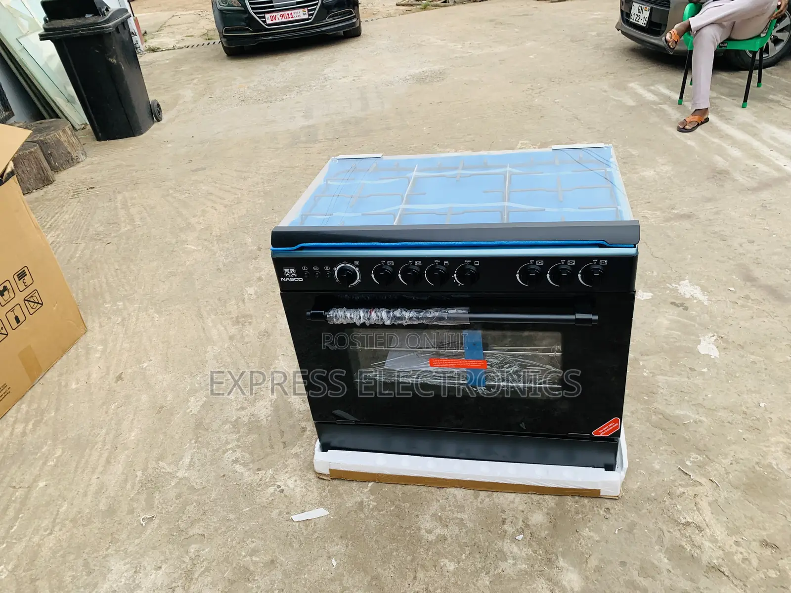 Ultra High Nasco 90×60 5 Burner Gas Cooker W/ | Black [NASGC-LME90B]