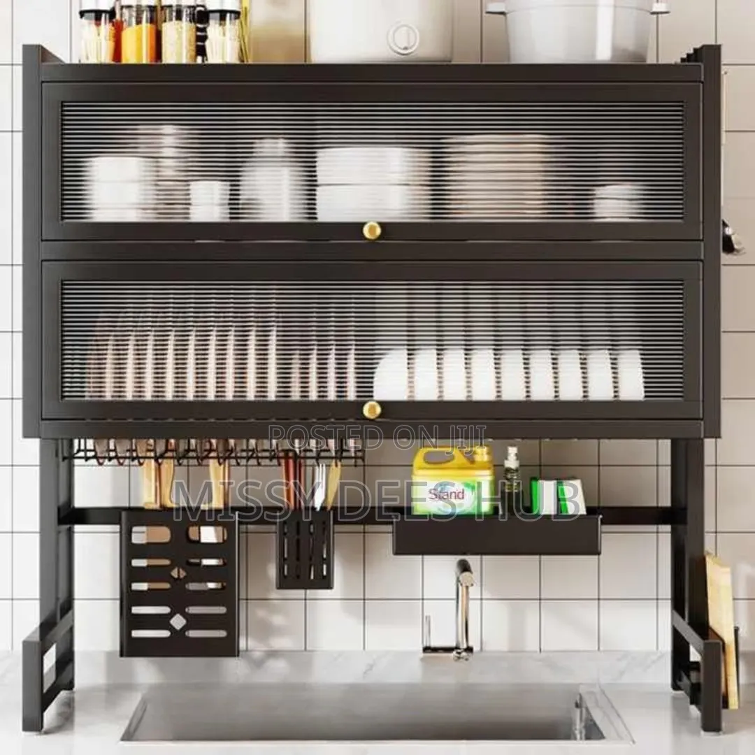 Double Layer Dish Rack With Covers