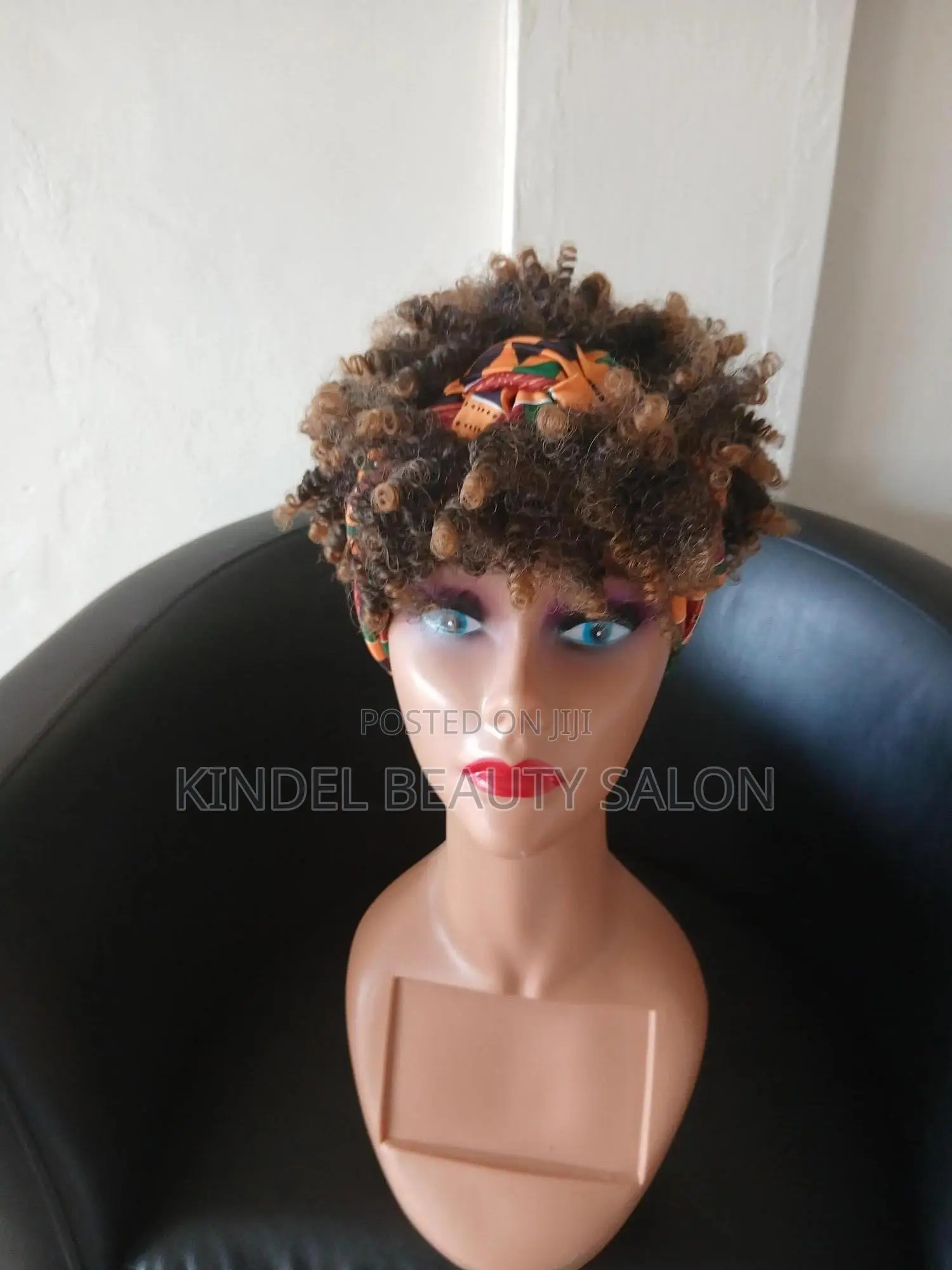 Curly Hair Head Band Wig