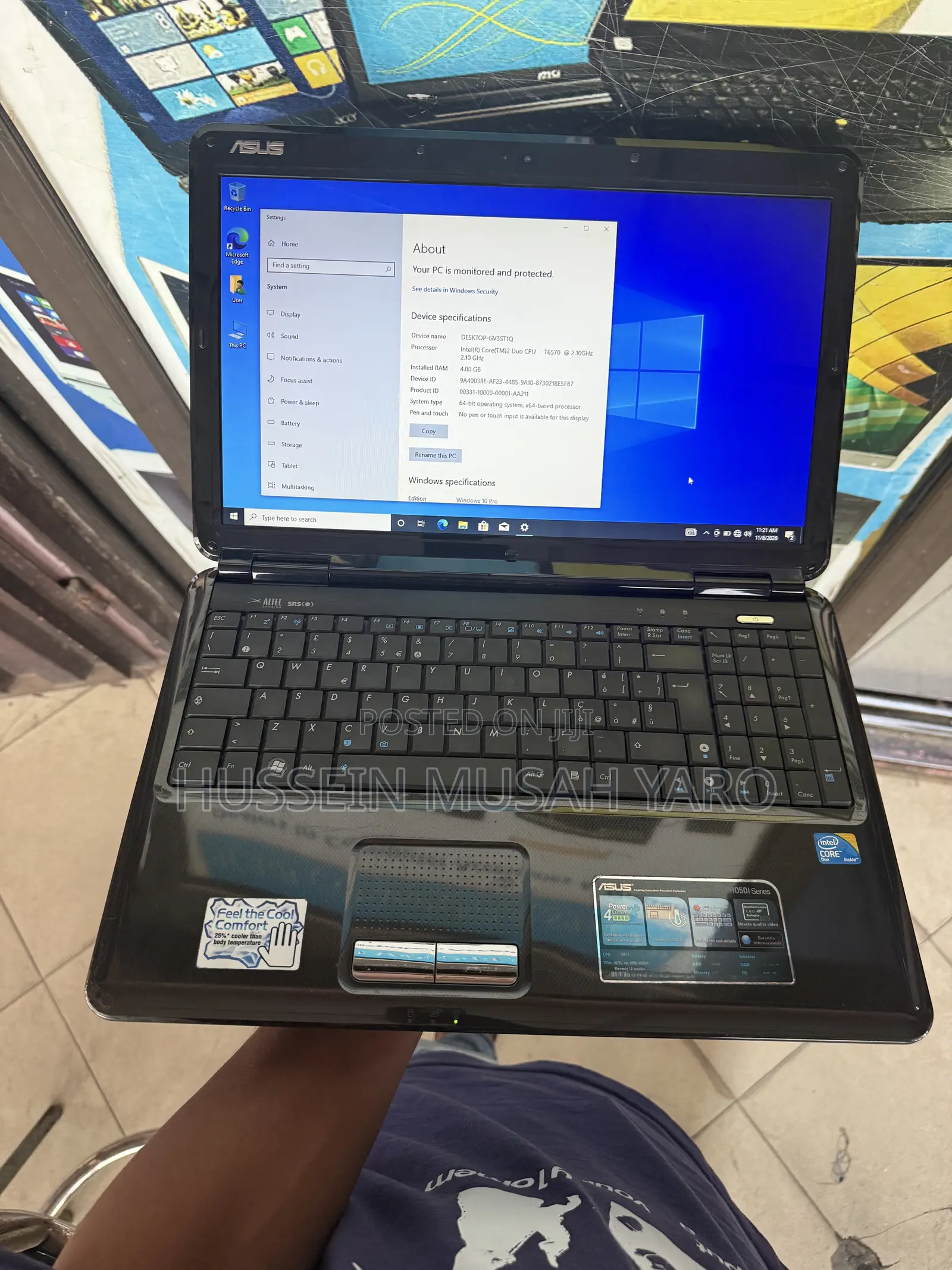 Laptop Asus K50IJ 4GB Intel Core 2 Duo HDD 250GB