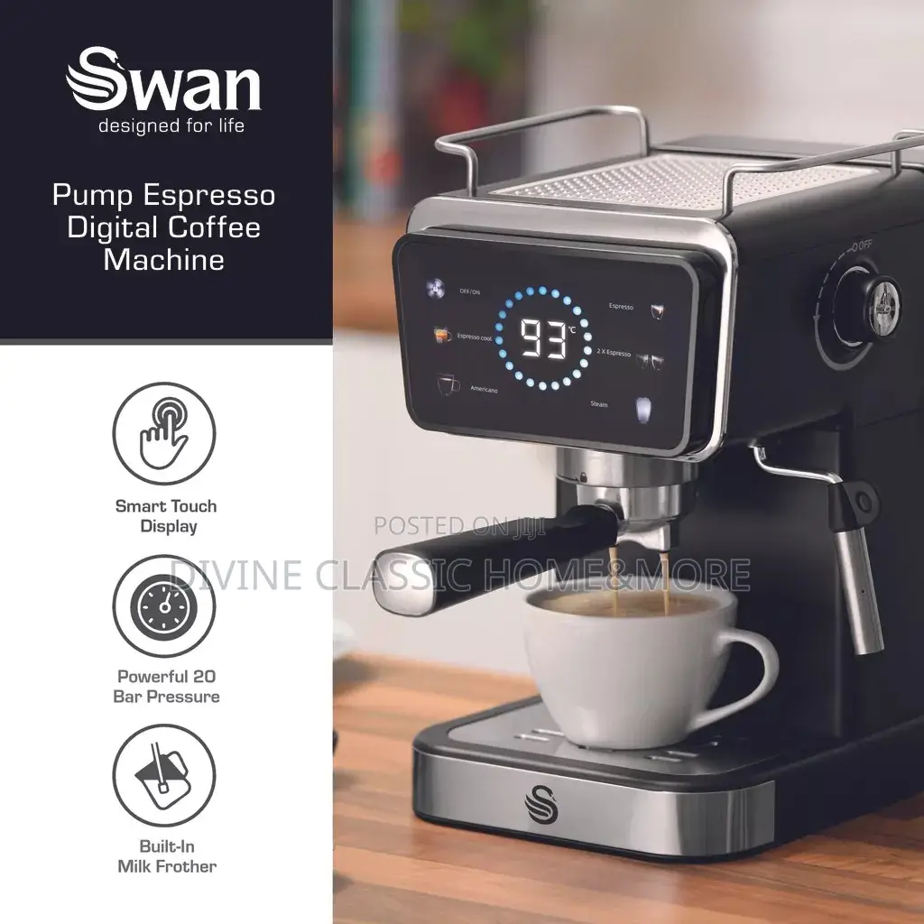 Swan Pump Espresso Digital Coffee Machine