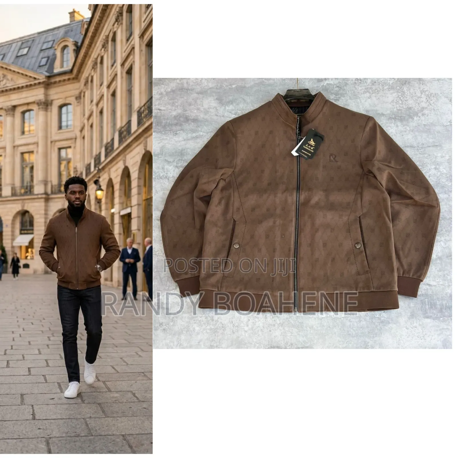 Boulevard Suede Monogram Bomber